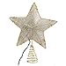 Kurt Adler 10 Light 8.5-Inch Gold Reflector Star Treetop