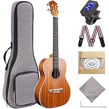 Ranch Baritone Ukulele 30 inch Ukelele Instrument Kit for Beginners Starter Pack Bundle Gig bag, Tuner, Strap, Adjustable Tool Set