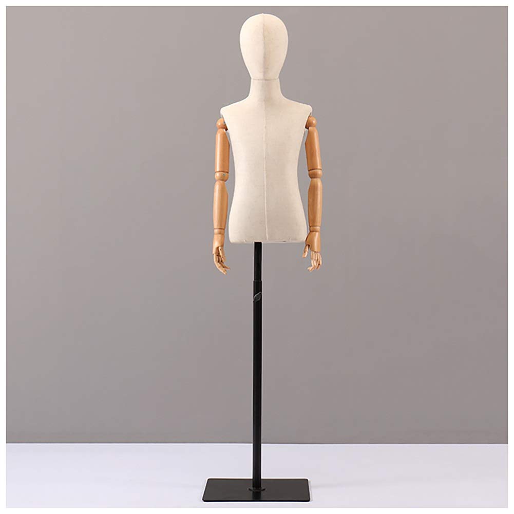 Kinder-Schaufensterpuppe, Torso, Kunststoffkörper Mit Armen, Kleiderform, Stabiler Ständer, Höhenverstellbar, Kinderbekleidungsdisplay, Cl, Bs,A-Medium