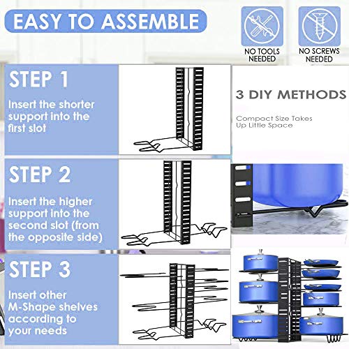 image for SHEbaking Pots and Frying Pans Rack Organizer, 3 DIY Methods and 8 Tie