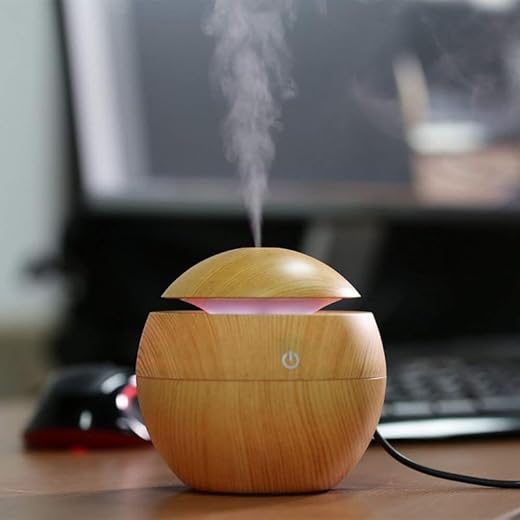 Blisscloud Round Wood Humidifier Aroma Air Humidifier With A