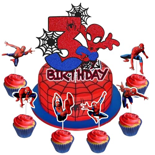 25 unidades bolo de aniversário Spiderm, decoração para bolos de 3 anos aniversário de Spiderm, decoração bolos de aniversário Spiderm, para festas de aniversário de crianças e meninas
