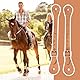 MiOYOOW 2 Stück Leder Sporenriemen, Verstellbare Retro Western Stiefelriemen mit 6 Löchern Zum Reiten