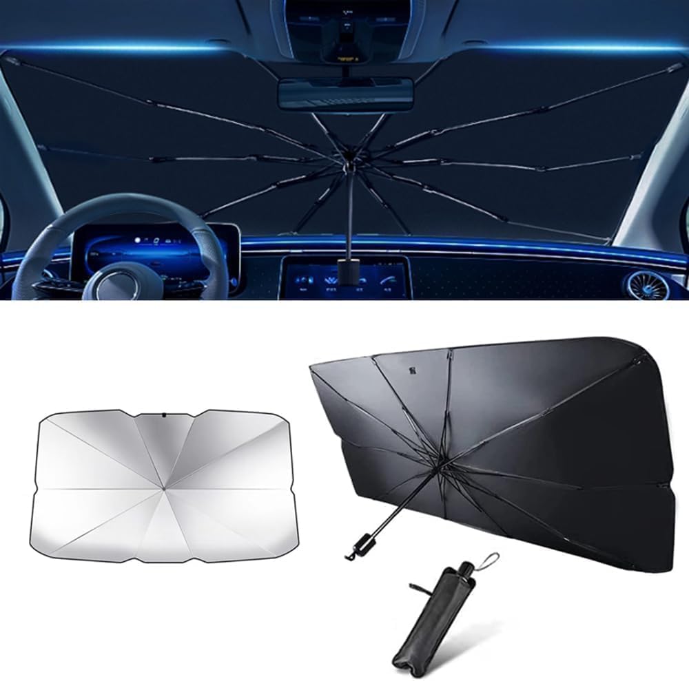 GREB Car Front Windshield Sun Shade Umbrella for Land Rover Range Rover Sport 2009-2013, Foldable Windscreen Cover Sunshade Cover UV Block Sun Shield Cover