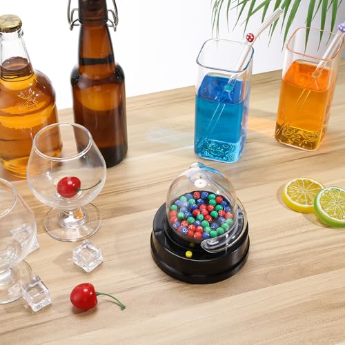 Machine à jeux mini lotto électrique avec 49 boules multicolores