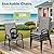 PATIOPIA 7-Piece Outdoor Dining Set, All Weather Patio Table and Chairs Set with Umbrella Hole for 6, Rectangular Steel Slat Table and 6 Textilene Chairs for Garden, Backyard, Poolside and Deck, Grey