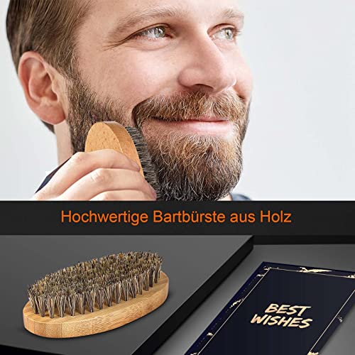 Foto von Bartpflege Set für Männer 9 Teilig - Bart Styling mit Bartshampoo Bartwachs Bartöl Bartschablonen usw. Bartpflegeset als Geschenkset für Bartpflege Anfänger und Fortgeschrittene