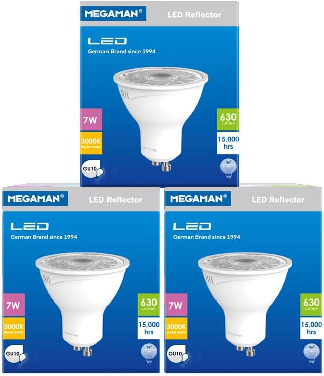 Led 7w Gu10 3000k Warm White 220v Nondim (pack of 3)