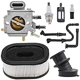 Bynor Carburetor for Stihl 044 046 MS440 MS460 MS 440 460 Chainsaw Parts with Fuel/Oil Linen Filter And Impulse Line Spark Plug