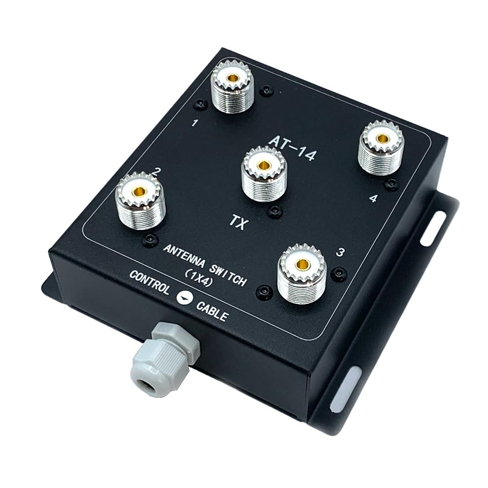 Commutateur D'Antenne à Distance Coaxial 4 Voies 1,8 MHz-60 MHz 500W PEP pour Les Scénarios de Transmission Haute Puissance, Stations de Radio et Radios Amateur