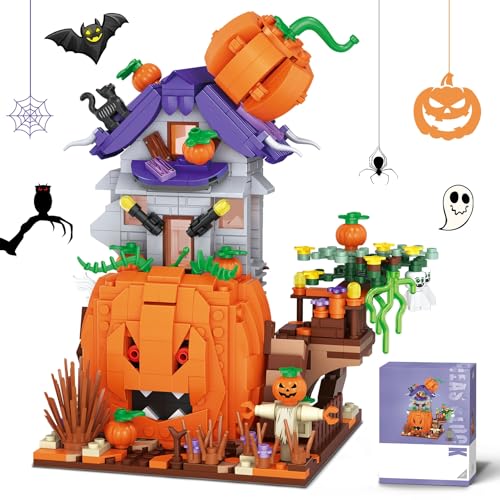 Halloween Pumpkin House Mini Building Blocks Set