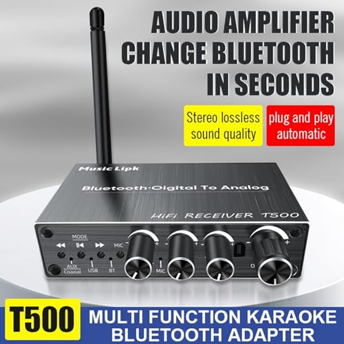 Adaptador Bluetooth 5.3 emisor receptor transmisor AUX 3.5mm y convertidor óptico coaxial audio 4