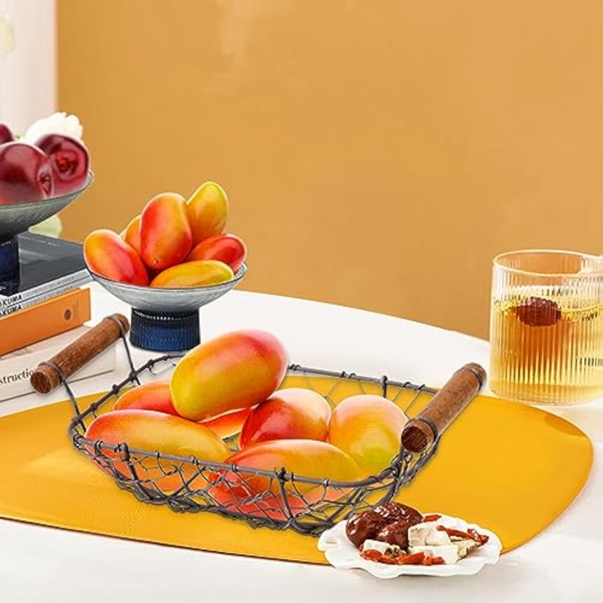 6PCS Artificial Mango Fake Lifelike Fruit for Home Decor