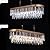 Wellmet Crystal Chandelier, Vintage Crystal Pendant Light, 7-Light Farmhouse Kitchen Island Chandelier, for Dining Room, Living Room, Kitchen, Restaurant