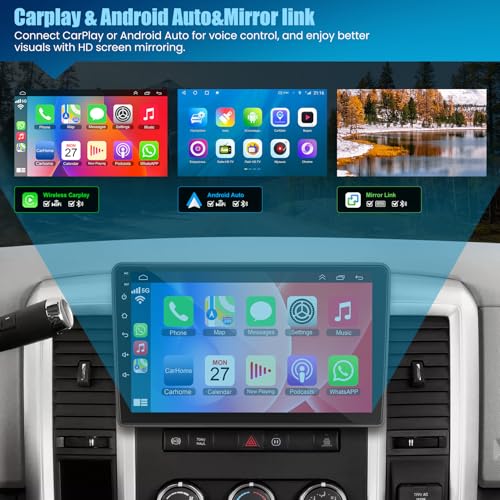 Radio Android 10.2" para Dodge Ram y Jeep Wrangler miniatura 3
