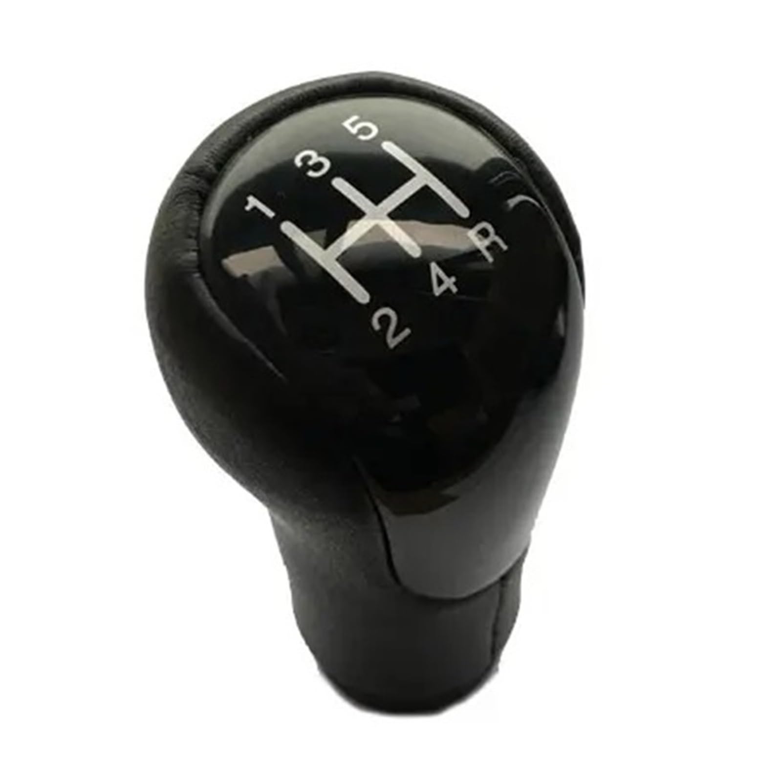 PYBYCEGNZK Car Interior Accessories for Fiesta MK6 2002-2008 MT 5 6 Speed Car Shift Gear Knob Handle Head(5speed Black)