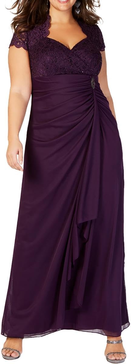 Plus Kim Sheer Matte Jersey Lace Cap Sleeve Dress Burkina Faso | Ubuy
