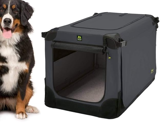 Foto 4 de 7 de Maelson Soft Kennel - Caja para Perros (72 x 51 x 51 cm), Color Gris