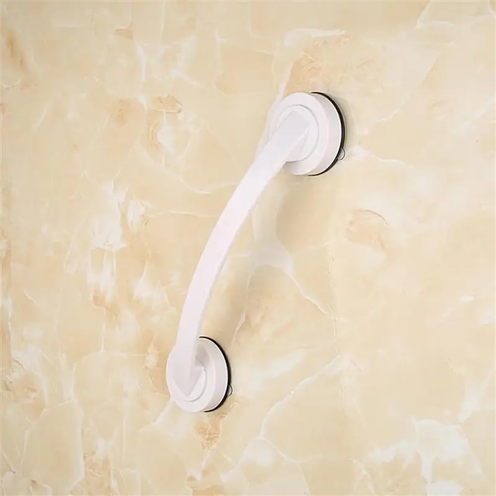 Bracciolo con ventosa potente, montato a parete, for vasca da bagno, corrimano di sicurezza, barra di sostegno for anziani, maniglia for bagno, bracciolo Maniglia Doccia Anziani(White)