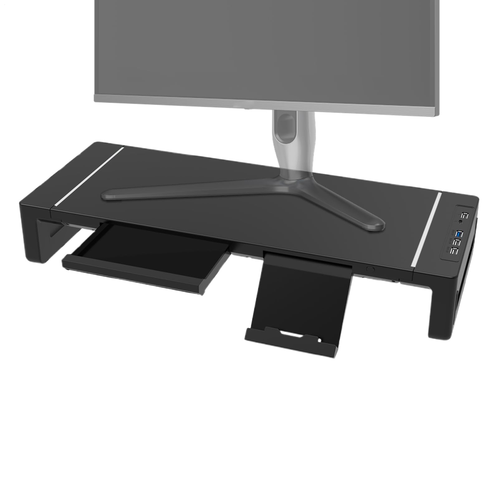 Supporto Monitor da Scrivania Ripiano da scrivania regolabile in altezza e | Supporto per Organizzatore da Tavolo Per schermi TV, penne, ristoranti, appartamenti, case, dor