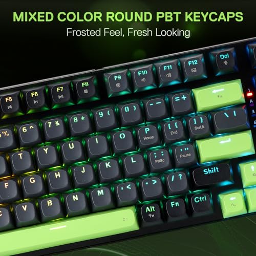 Image of Redragon K740 Wired RGB Gaming Keyboard, Aluminum Base & Knob, 95% Layout