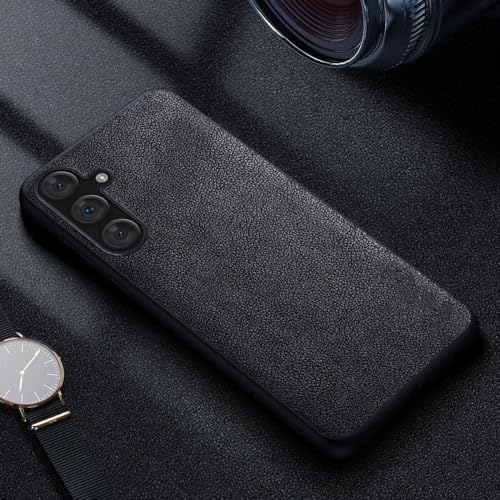 Étui en cuir anti-choc Samsung S22 S24 Ultra couverture business noire