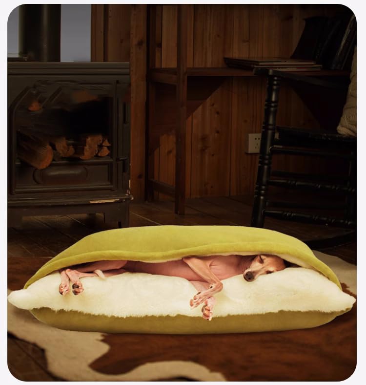 LLGJ Pet Products Rechthoekig Cozy Cave Hondenbed, hondenhok winterwarmte, afneembaar en wasbaar, alle seizoenen universeel kleine en grote hond, kattenbed, slaapplaatje voor huisdieren (4
