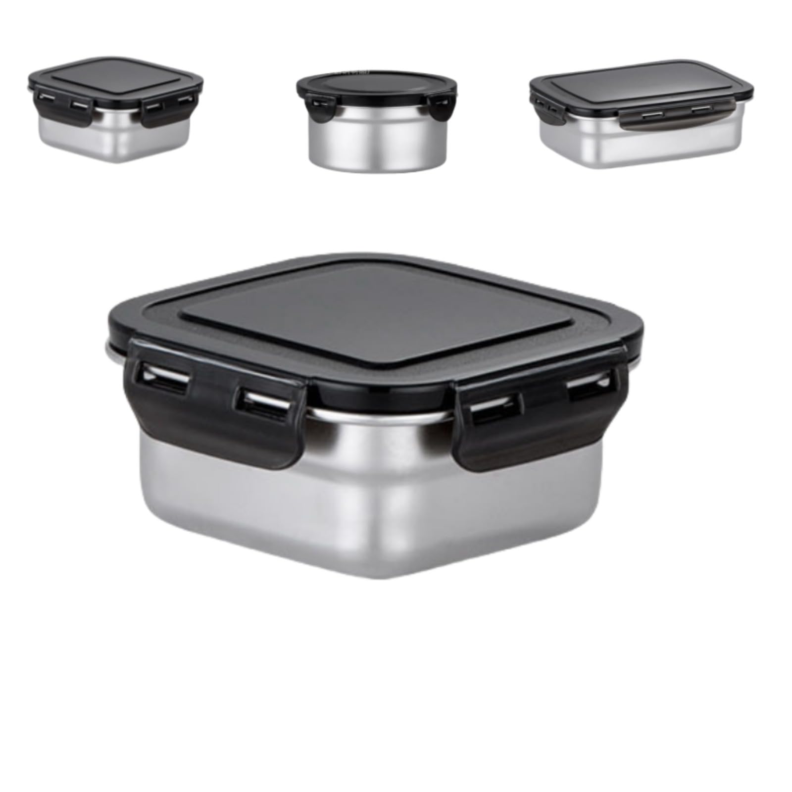 Amazon｜ステンレス 保存容器 密閉容器 フタ付き 弁当箱 キッチン収納