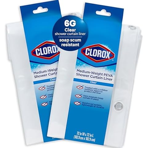 CLOROX Premium Shower Curtain Liner Cover