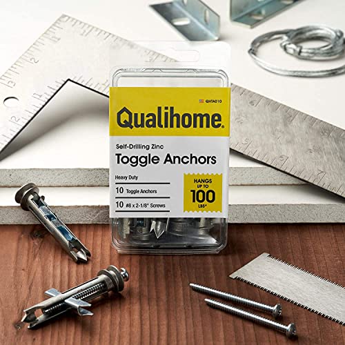 Qualihome HM-14249 Heavy Duty Drywall Anchors And Screws Kit Including Self-Drillingtoggle Anchors & Screws thumb #7