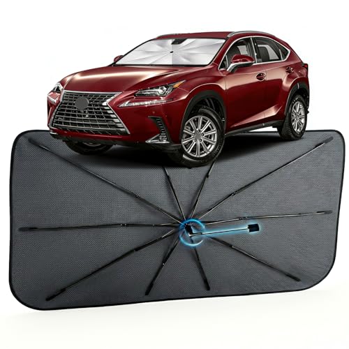 Image of Car Windshield Sun Shade for Lexus NX 2015-2021 -[Reflective Coated Fabric] Sunshade Umbrella for Front Window, Car Shades Sun Visor Keep Car Cool and Protects Interior, 1:1 Exact Fit