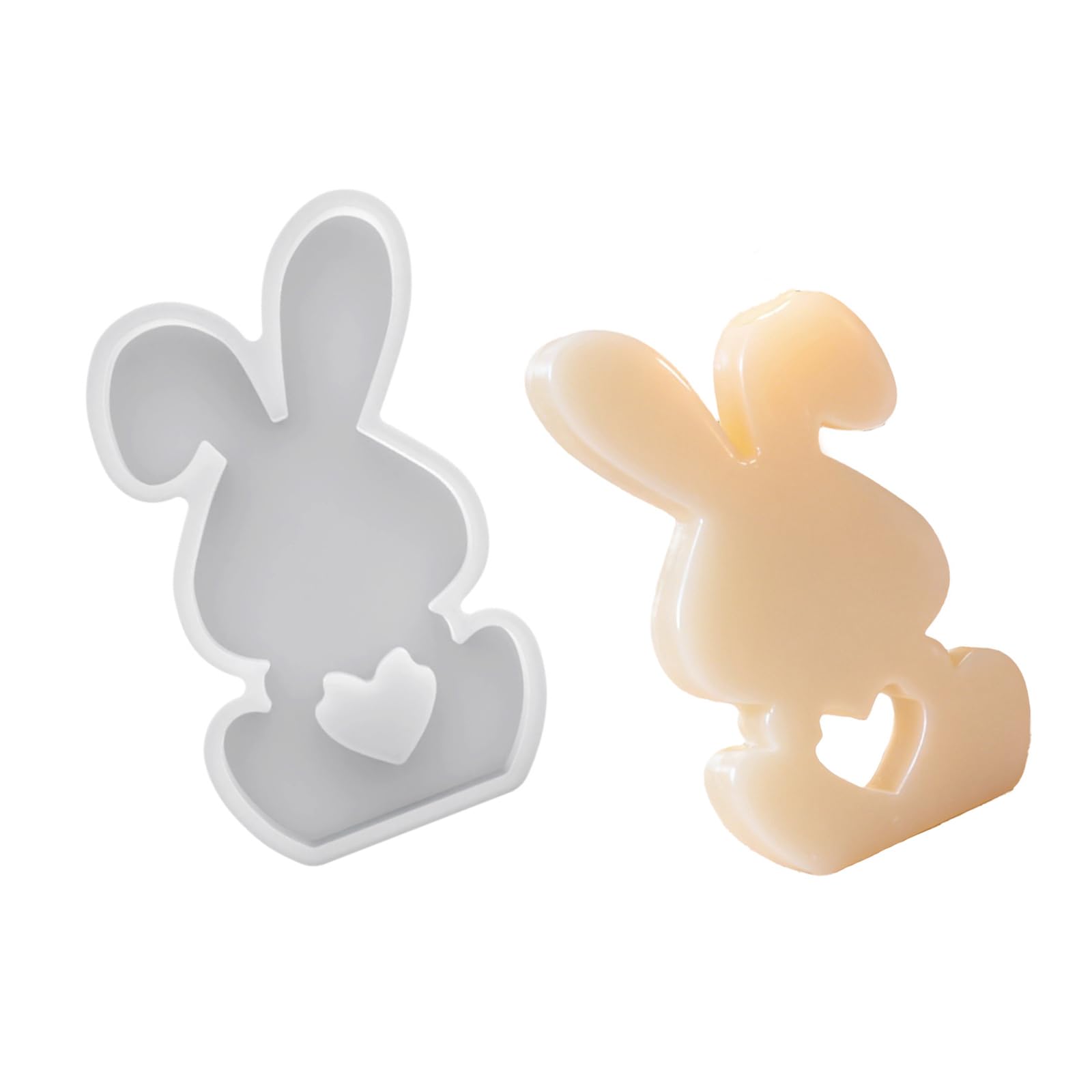 Tsophreniq Easters Themed Silicone Rabbits Shape Materials for Gift Soap Chocolate Craft Food Grade Silicone Easter
