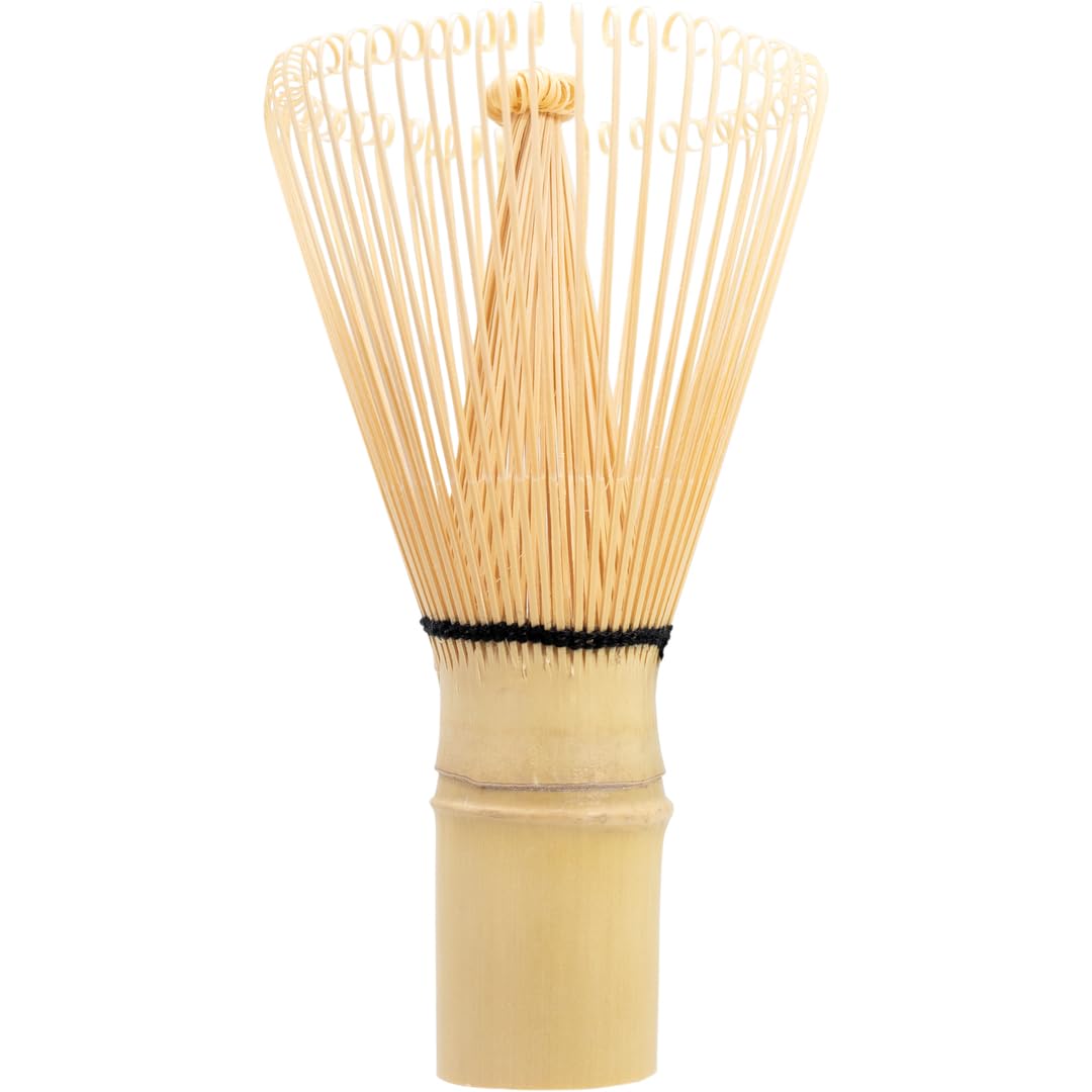 NERTHUS FIH 1583 Bamboo Whisk for Matcha Tea 72 Sticks (Chasen), Fine Emulsion and Traditional Japanese Foam, Natural Bamboo