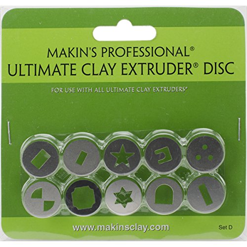 MAKIN'S USA Makin's Professional Ultimate Clay Extruder Discs 10/Pkg-Set D, Transparent