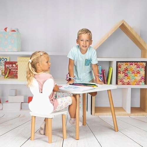 PlayPals Furniture Mesa plegable de pared, 50 x 70 cm, color blanco con soportes blancos, mesa plegable para ahorrar espacio, escritorio pequeño - imagen 8