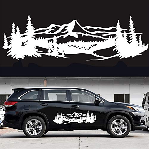 YOUNICER Auto DIY decoración Pegatina montaña árbol Bosque calcomanía Vinilo gráfico Pegatina decoración 50 * 150 cm