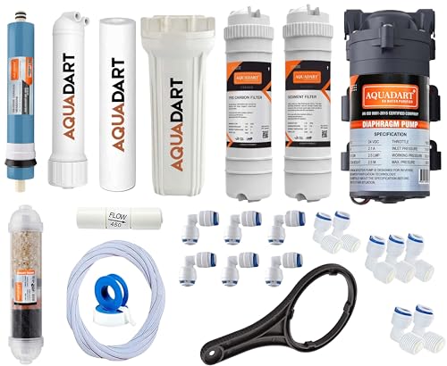 Image of AquaDart Ro Water Purifier Complete 80 GPD RO Water Purifier Service Kit with Booster Pump And Mineral Suitable for All Type of Water Purifier