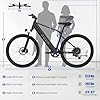 ZDZA Electric Bike, 1000W Peak Motor, 26” Electric Mountain Bike, 375Wh Removable Battery, 40 Miles Range & 20 Mph Step-Over Ebike for Adults, Electric Bicycle for Commute, 7 Speed (Black) #5