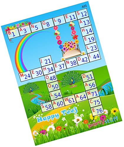 PartyStuff Tambola Housie Tickets - Teej Crossword kukuba (16 Piece)