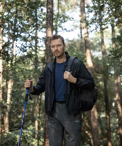 Trailside Supply Co. (F) CLOMRJ005-X-LARGE-JET BLACK Mens Windbreaker Jackets Lightweight Packable Jacket,Windproof And Dustproof Black Size X-Large thumb #5