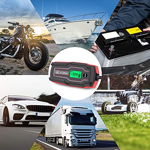 SUHU 4 Amp Battery Charger 12 Volt, 6V/12V Car Battery Maintainer Trickle Charger and Battery