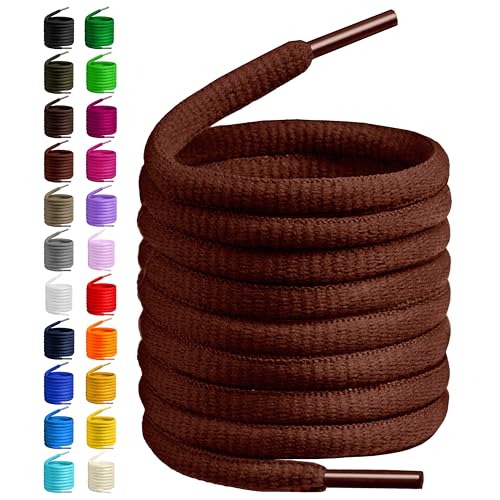 Image of Birch Oval Shoelaces 27 Colors Half Round 1 /4 inch Shoe Laces 4 Different Lengths