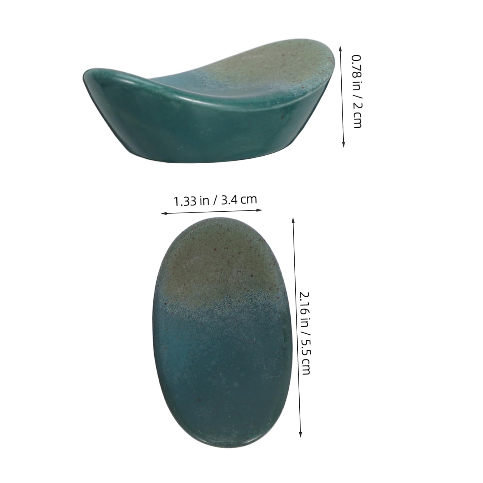 OFFSCH 7pc Ceramic Chopstick Rack Set Modern Chopsticks Holder Spoon Rest Porcelain Stand Japanese Style Rest