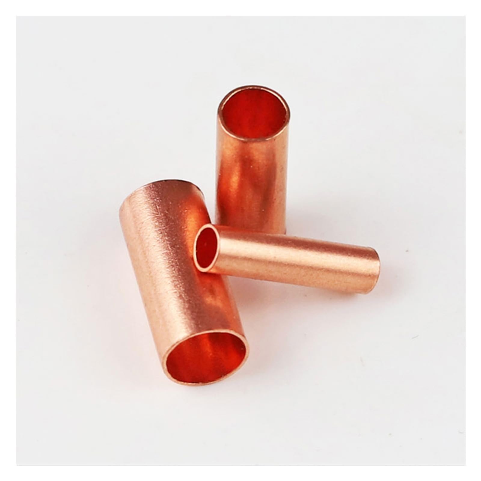 100 Piezas Conectores De Tubo De Cobre Para Cable - Junta De 12 Mm, Varios Diámetros (1.5 A 8 Mm)