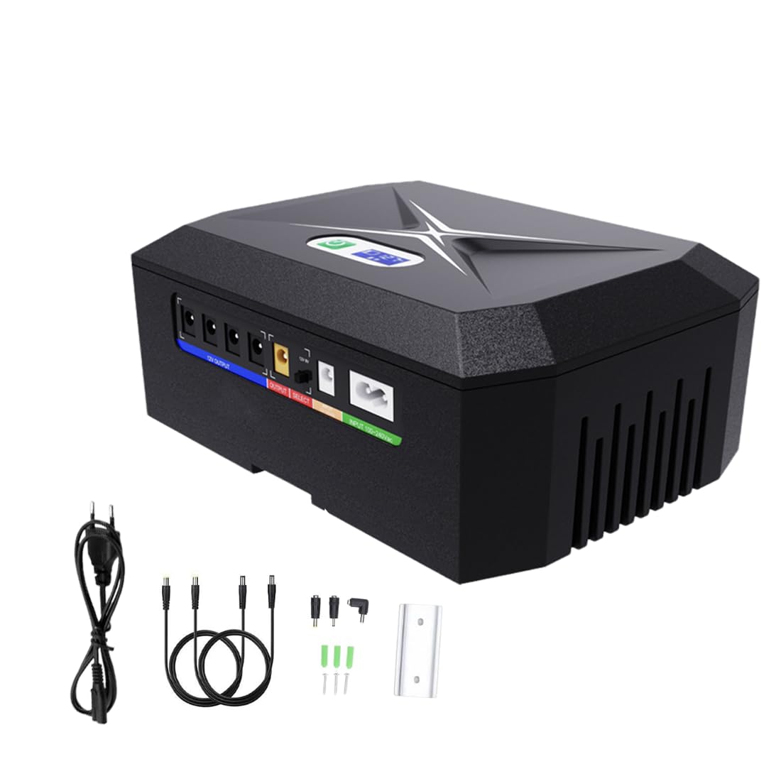 Mini UPS per Router Wifi,24000mAh Mini UPS Batteria di Backup con POE 1Gbps,4Porti DC 12V/3A, 1Port 5V/9V/12V-2A, 1Port USB 5V/2A Protezione Antisurge Ricaricabile Integrata (60W)