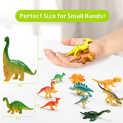 Ganowo 72Pcs Mini Dinosaur Party Favors Set, Easter Basket Stuffers - Dinosaurs Assorted Dino Party Cupcake Toppers For Kids Girls Boys Ages 3-8 #TOP7