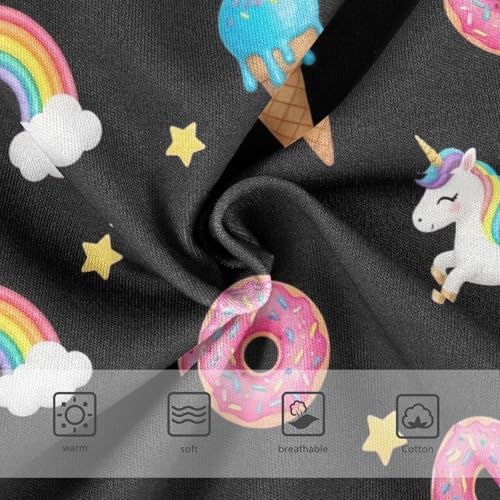 Toddler Girl Panties, Cute Unicorns Black Girls Underwear Cotton, 2T–8 Years3