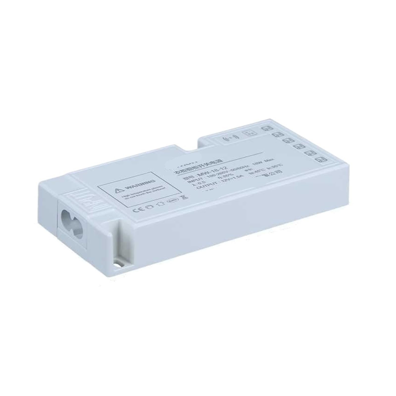 PWANUIGTE LED Wardrobe Cabinet Light Dedicated Power Supply 220 to 12V/24V with Transformer Interface Induction Switch(MW-18W-12V)
