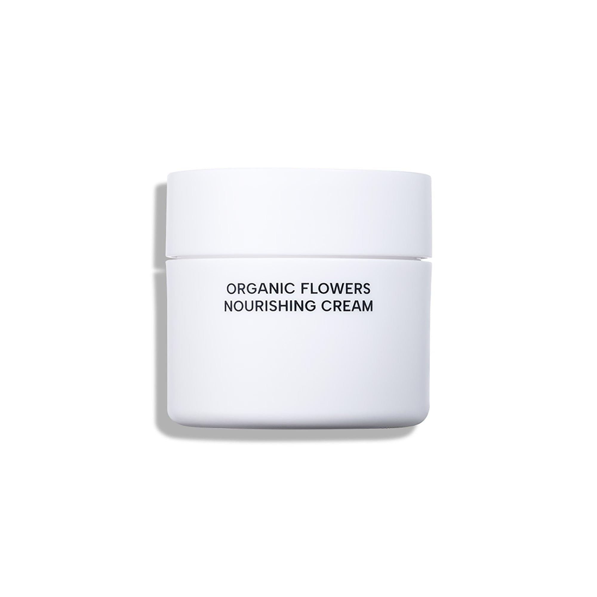 Whamisa Organic Flowers Nourishing Cream, 95.2% Organic, Waterless Formula, Fermented Postbiotic for Deep Hydration & Soothing, Moisturizing (50ml)