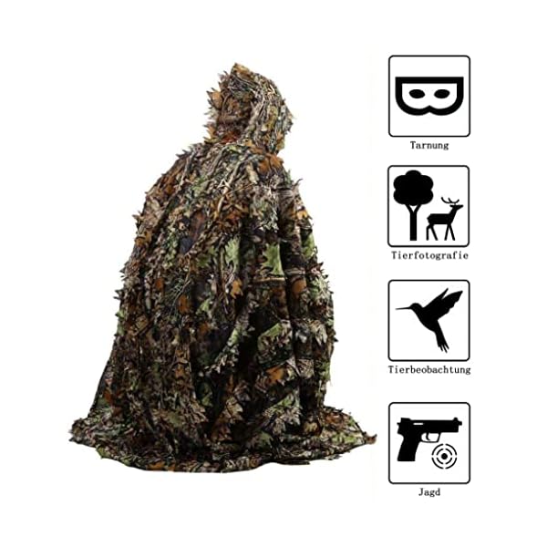 Ghillie Anzug Camo Anzüge Sniper Set 3D Camouflage Kap Cloak Army Sniper Military Kleidung Für Jagd Camping Birdwatching – Bild 6